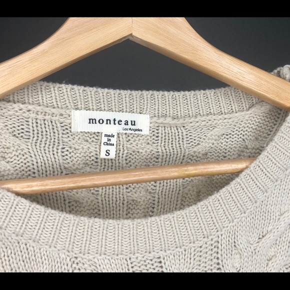 Monteau Los Angeles Lace Trim Sweater - Picture 3 of 3